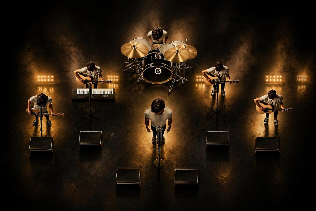 Stage plot de La Guascantina — disposición en tarima